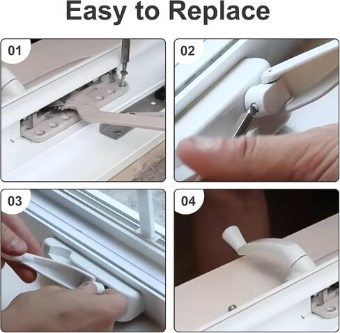 Window Handle Crank Replace H 3966 & H 4106, 3/8" Spline Crank Window Handle, Casement Window Crank Handle of Smooth 360-Degree Operation, 2 - Pack, Stone Color in Kuwait