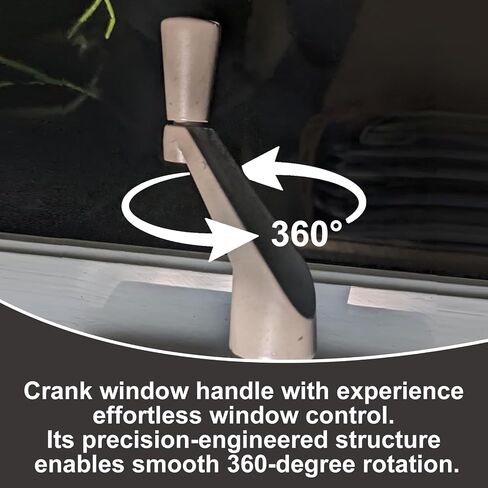 Window Handle Crank Replace H 3966 & H 4106, 3/8" Spline Crank Window Handle, Casement Window Crank Handle of Smooth 360-Degree Operation, 2 - Pack, Stone Color in Kuwait