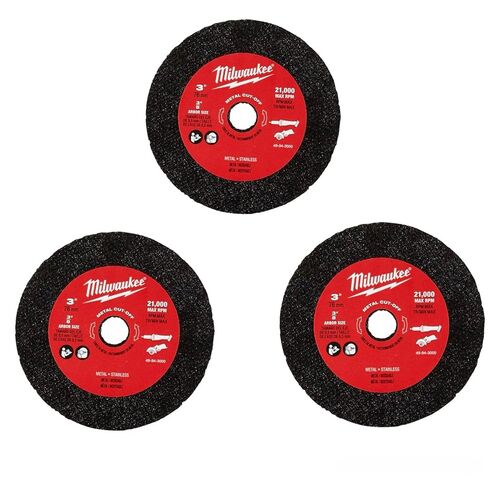 (عبوة من 3) قطعة بديلة لعجلة Milwaukee 49-94-3000 3 بوصات معدنية مقطوعة بحد أقصى 20,000 دورة في الدقيقة in Kuwait