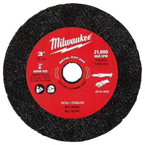 (عبوة من 3) قطعة بديلة لعجلة Milwaukee 49-94-3000 3 بوصات معدنية مقطوعة بحد أقصى 20,000 دورة في الدقيقة in Kuwait