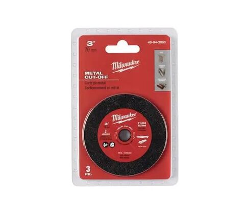 (عبوة من 3) قطعة بديلة لعجلة Milwaukee 49-94-3000 3 بوصات معدنية مقطوعة بحد أقصى 20,000 دورة في الدقيقة in Kuwait
