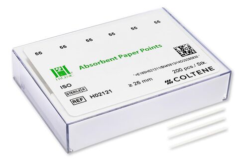 Coltene Whaledent H02121 ورق ماص صحي أبيض ISO #55 200/Pk in Kuwait