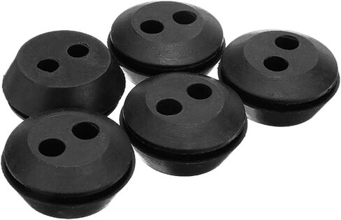 10 Pieces Tank Grommet Rubber Double Hole Grommets Mower Pressure Washer Gas Line Flexible Construction Suitable for Trimmer Brush Cutter in Kuwait