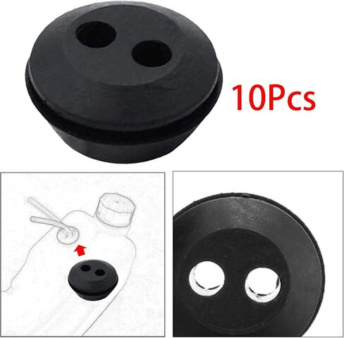 10 Pieces Tank Grommet Rubber Double Hole Grommets Mower Pressure Washer Gas Line Flexible Construction Suitable for Trimmer Brush Cutter in Kuwait