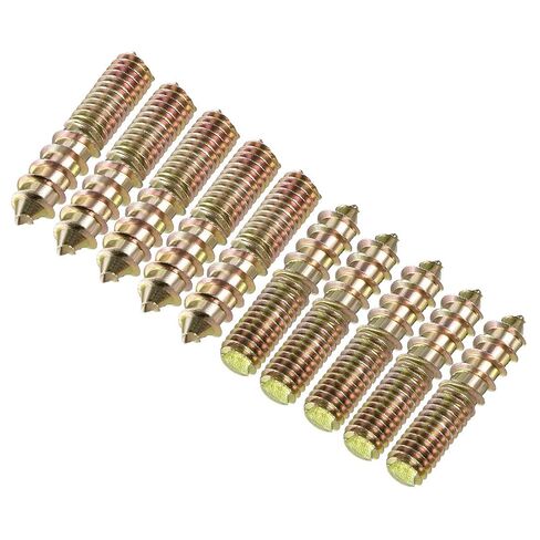 M6 Hanger Bolts Length 1-1/8"(30mm) Double Headed Bolts Self-Tapping Screw 6mm Wood Joint Furniture Legs 10pcs in Kuwait