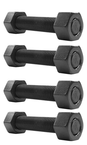 3 Inch Black Oxide Stud and Hex Nut, B7 Grade, 1/2"-13, All Thread, Sterling Seal & Supply (Pack of 4) in Kuwait