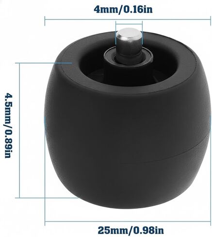 قطعتان من العجلات الأمامية البديلة المتوافقة مع المكنسة الكهربائية الروبوتية Shark IQ لـ R101AE، RV1001AE، UR1100SRUS، AV1002AE، AV1010AE، RV100AE، أسود in Kuwait