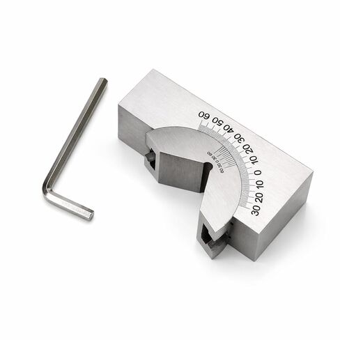 Adjustable Angle V Block Milling Gauge Set, Stainless Steel Micro High Precision Setup with Wrench, 0–60° AP25 for Lathe Machinist Tool, Magnetic Machining Clamp Finder in Kuwait