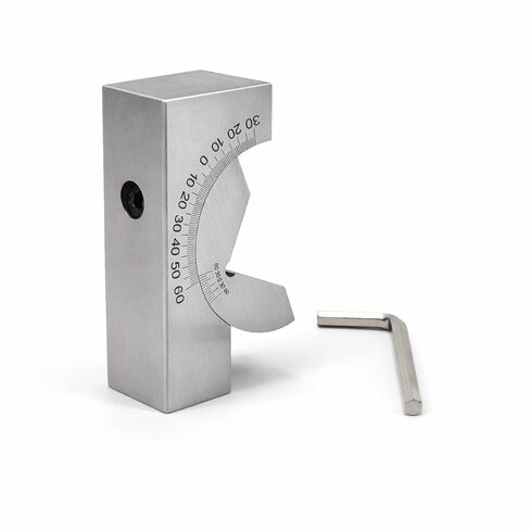 Adjustable Angle V Block Milling Gauge Set, Stainless Steel Micro High Precision Setup with Wrench, 0–60° AP25 for Lathe Machinist Tool, Magnetic Machining Clamp Finder in Kuwait