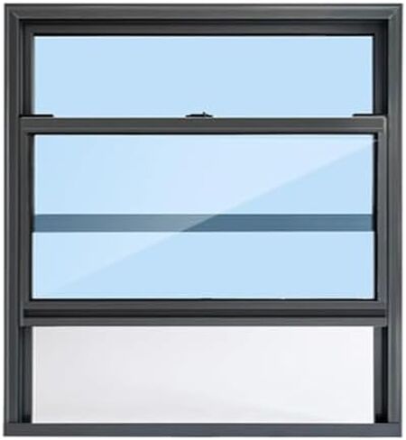 Aluminium Alloy Concession Window for Food Trolley, Flush Mount Sliding Serving Window with Awning & Tempered Glass, Replacement Food Service Window, Noise-Reducing Design,Black,100x70cm in Kuwait