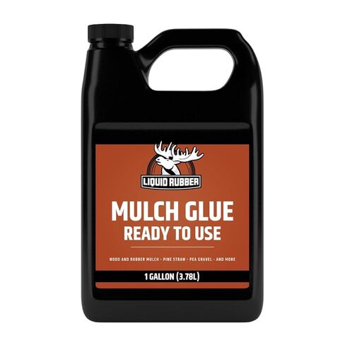 Liquid Rubber Pre-Mixed Mulch Glue - Long Lasting Bond for Landscaping and Gardens, Easy Application, Weatherproof and Durable Adhesive, 1 Gallon in Kuwait