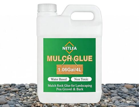 4.2Gal/540oz Mulch Glue for Pea Gravel,Fast-Drying & Non-Toxic Landscape Adhesive,Lockdown Rock Glue for Landscaping,Strong Outdoor Glue for Landscaping Projects in Kuwait
