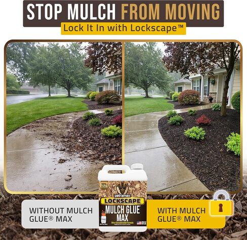 PetraMax Lockscape Mulch Glue for Landscaping Rocks Max Concentrate, Weed Barrier - 2 Gallons Non-Toxic Pea Gravel Binder, Mulch & Rock Glue for Landscaping, Landscape Rock & Gravel Stabilizer in Kuwait