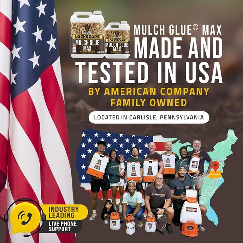 PetraMax Lockscape Mulch Glue for Landscaping Rocks Max Concentrate, Weed Barrier - 2 Gallons Non-Toxic Pea Gravel Binder, Mulch & Rock Glue for Landscaping, Landscape Rock & Gravel Stabilizer in Kuwait