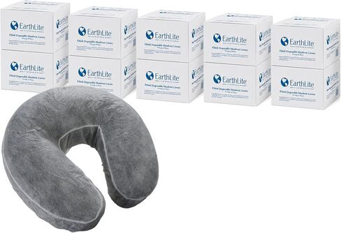 EarthLite Fitted Disposable Face Cradle and Headrest Covers, 100-Pack, Medical-Grade, Soft, Non-Sticking for Massage Tables & Chairs, Clear in Kuwait