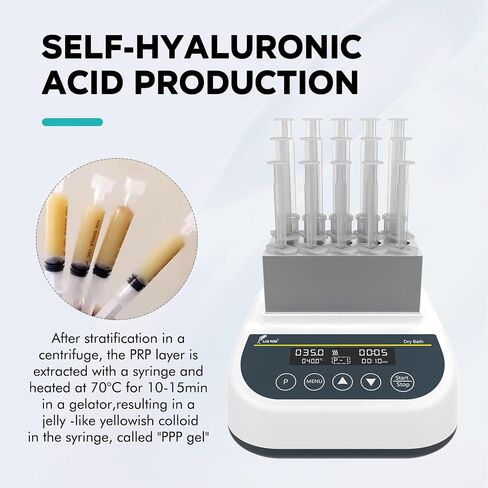 LAB FISH Gel Heating & Cooling Machine Professional PRP PPP 2.5ml/5ml/10ml Tubes Block Maker Heater Dry Bath Incubator Temperature Control W/Timer in Saudi Arabia