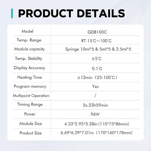LAB FISH Gel Heating & Cooling Machine Professional PRP PPP 2.5ml/5ml/10ml Tubes Block Maker Heater Dry Bath Incubator Temperature Control W/Timer in Saudi Arabia