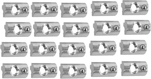 Aluminium Sliding Block Having M8 Steel Ball Pivotable Thread Nut 40x40 40x80 Panel Racking Profiles 13x22mm(50pcs) in Kuwait