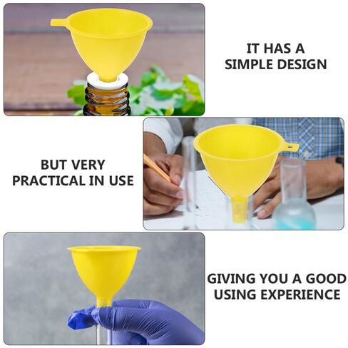PRETYZOOM 15pcs Plastic Funnel Funnel for Laboratory Kitchen Use Lightweight Design for Easy Liquid Transfer and Storage in Kuwait