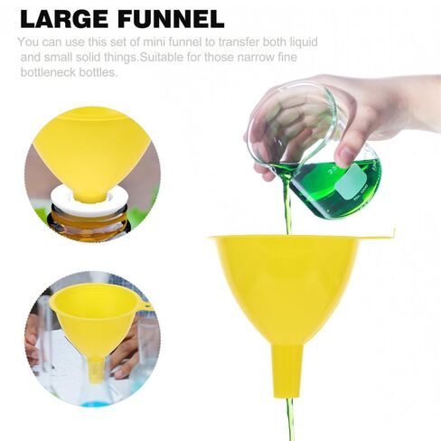 PRETYZOOM 15pcs Plastic Funnel Funnel for Laboratory Kitchen Use Lightweight Design for Easy Liquid Transfer and Storage in Kuwait