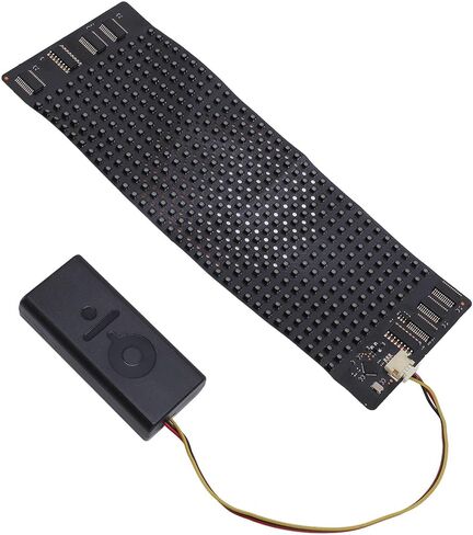 Focket Flexible LED Display, Programmable HD Full Color Screen with 12x32 Resolution for Bags Hats Glasses with APP Control and RGB LED Beads in Kuwait
