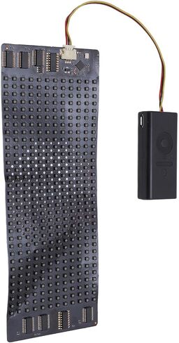 Focket Flexible LED Display, Programmable HD Full Color Screen with 12x32 Resolution for Bags Hats Glasses with APP Control and RGB LED Beads in Kuwait