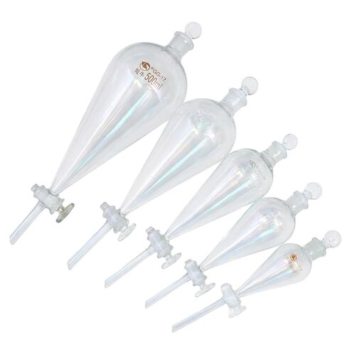 1PC 1000ml Pear Shape Separatory Funnel with Ground Glass Stopper Laboratory Glass Separation Funnel in Kuwait