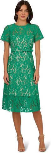 Adrianna Papell Women's Lace Skirt Midi Dress in Kuwait