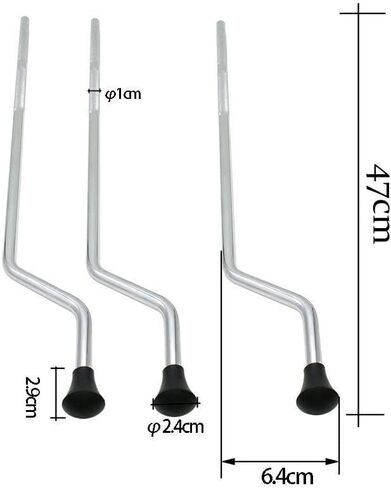 3pcs Floor Tom Legs Floor Tom Feet Replacement Parts for Tom Drum Percussion Instrument Metal Non-Slip DIY Hardware in Kuwait