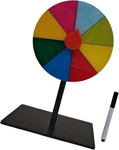 Table Prize Turntable Roulette Wheel Stable Base Editable with Marker Tabletop Fortune Wheel for Tradeshow Carnival Pub Party in Saudi Arabia