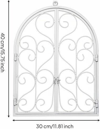 Llazsybz Decorative Window Panel Metal Iron Scroll Wall Art Faux Window Frame Decorative for Restaurant Display Suitable for Home Decoration Living Room Display in Saudi Arabia