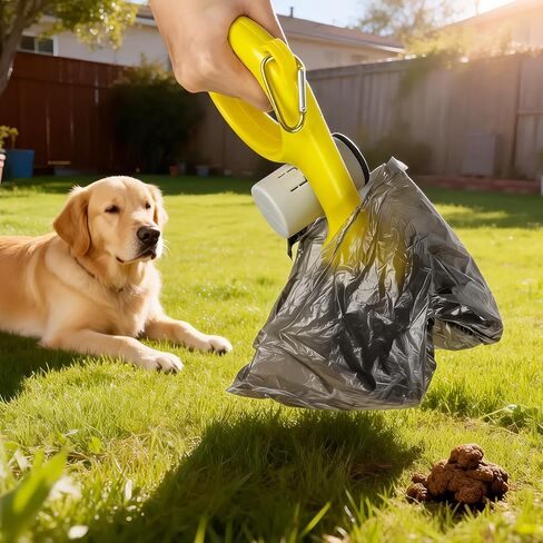 Dog Poop Trash Can Outside,3Gal Metal Outdoor Trash Can,Outdoor Dog Poop Trash Can with Lid for Odor Control,Waterproof Dog Waste Trash Can - Includes Poop Scooper for Dogs & Bin Bag Holder (Black) in Saudi Arabia