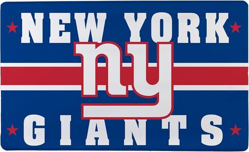 NFL New York Giants Indoor Entrance Mat, 30"x18" Anti-Fatigue Kitchen Mats and Rugs, Non Slip Backing, PVC Waterproof Ergonomic Comfort Mat for Entryway, Kitchen, Man Cave, Office, Sink, Laundry in Saudi Arabia