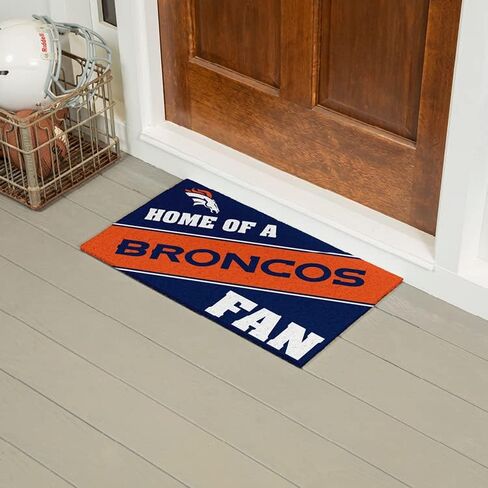 Team Sports America Denver Broncos, Officially Licensed Door Mat 28 x 16 Inches Indoor Outdoor Sports Fan Rug in Saudi Arabia