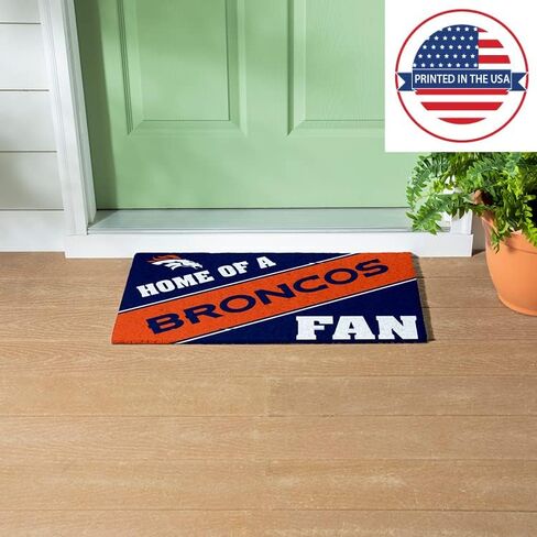 Team Sports America Denver Broncos, Officially Licensed Door Mat 28 x 16 Inches Indoor Outdoor Sports Fan Rug in Saudi Arabia