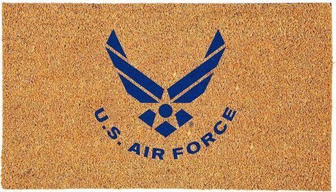 US Air Force Welcome Mat Coir Doormat, 28" x 16" Front Door Mat Outdoor Entrance, No Slip Door Rugs Entryway Indoor in Saudi Arabia