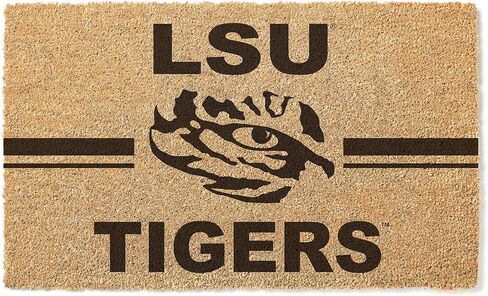 KH Sports Fan LSU Fighting Tigers Logo Team Coir Doormat, Multi, Multicolor in Saudi Arabia