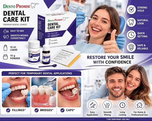 Zinc Oxide Eugenol Cement Dental Care Kit Glue for Crowns & Bridges Filling in Kuwait