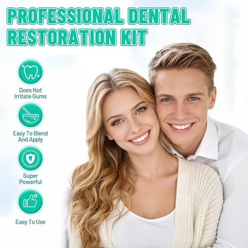 Temporary Tooth Repair Kit & Dental Cement for Crowns and Bridges - Emergency Cavity Filler, Dental Glue for Loose Caps, Zinc Oxide Eugenol, 20g & 15ml in Kuwait
