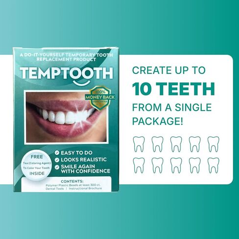 Temptooth Tooth Replacement Product with Coloring Material in Kuwait