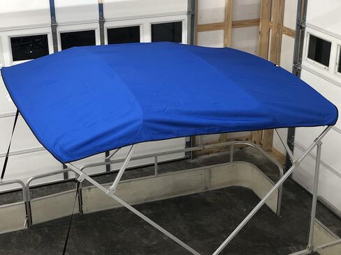 قطعة قماش علوية بديلة من Bimini مع حذاء طويل، أزرق ملكي، بطول 8 بوصات × عرض 8.5 بوصات، 16 أونصة، 4 أقواس، تناسب عرض 97-103 بوصة in Kuwait