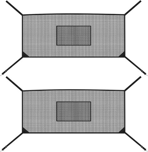 Detachable Mesh Sidewalls for 3 Bow Bimini Tops, Boat Sun Shade with Large Pockets, Includes 2 Straps(Bimini Tops Not Included) in Kuwait