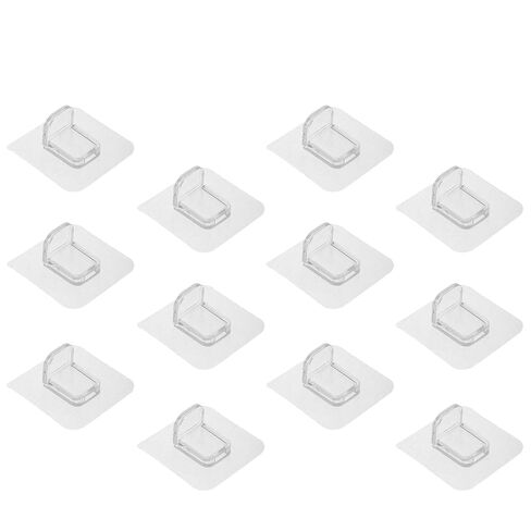 OSALADI 12pcs Trash Can Wall Protector, Self Adhesive Silicone and Plastic Bumpers, Anti-Slip Impact Absorbing Pads, Fits and Square Bins for Bathrooms and Kitchens in Kuwait
