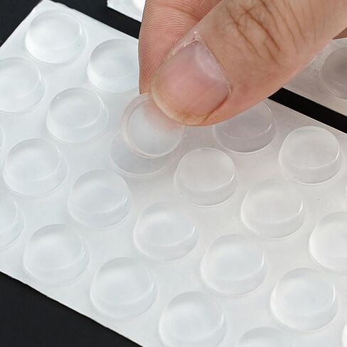DOITOOL Silicone Cabinet Door Bumpers Light-Colored Pads 64 Pieces Self Adhesive Noise Reduction Dampening Pads for Drawers and Cabinets for Smooth Furniture Surfaces in Kuwait