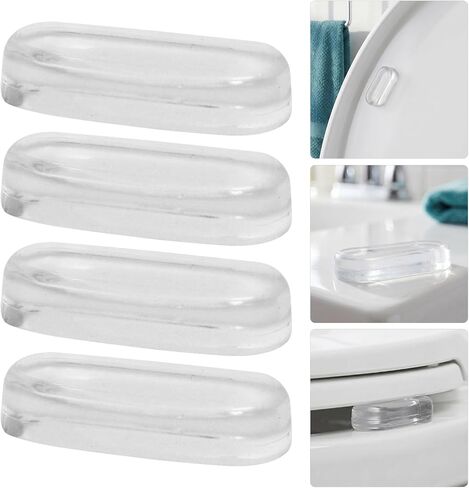 40pcs Adhesive Toilet Seat Bumpers Silicone Cushioning Pads for Preventing Seat Wobble for Bathroom Use in Kuwait