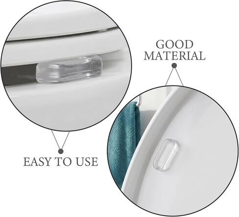 40pcs Adhesive Toilet Seat Bumpers Silicone Cushioning Pads for Preventing Seat Wobble for Bathroom Use in Kuwait