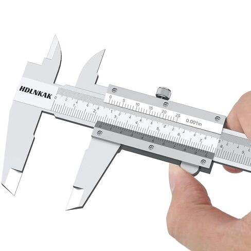 فرجار HDLNKAK Vernier 0.001 بوصة، ميكرومتر خارجي 0.001 بوصة ومسطرة من الفولاذ المقاوم للصدأ، فرجار عالي الدقة 0-6 بوصة/0-150 مم، مجموعة أدوات ميكانيكية ميكرومتر دقيقة من سبيكة 0-1 بوصة. in Kuwait