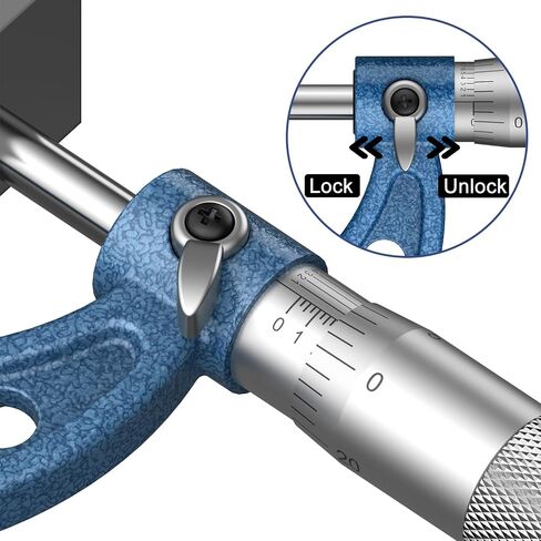 فرجار HDLNKAK Vernier 0.001 بوصة، ميكرومتر خارجي 0.001 بوصة ومسطرة من الفولاذ المقاوم للصدأ، فرجار عالي الدقة 0-6 بوصة/0-150 مم، مجموعة أدوات ميكانيكية ميكرومتر دقيقة من سبيكة 0-1 بوصة. in Kuwait