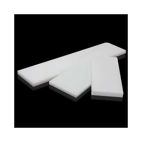 3mm Thick 495mm White PA6 Nylon Strip, High Strength Wear Resistant Plastic Flat Bar, for Chemical Machinery Transmission Components, 2 Pieces(20x495mm) in Kuwait