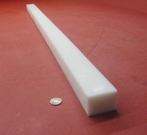 شريط مستطيل أبيض HDPE (بولي إيثيلين عالي الكثافة) 1.50 بوصة (1-1/2 بوصة) × 2.00 بوصة (2 بوصة) × 48 بوصة قطعة واحدة in Kuwait